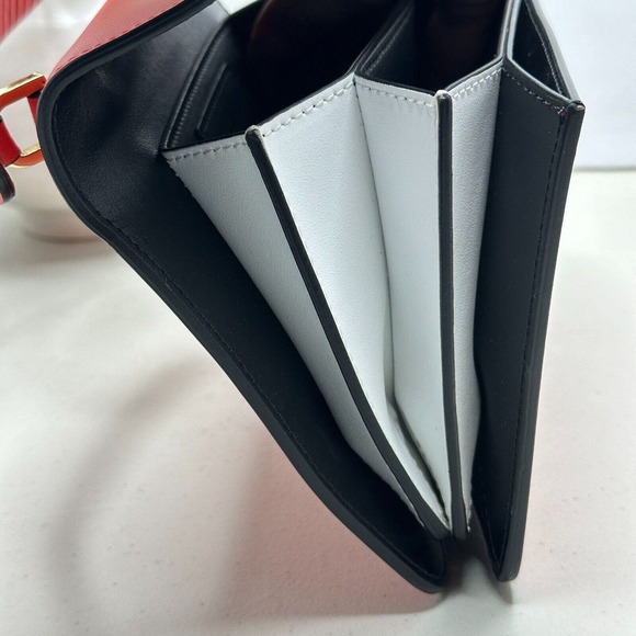 Les Petits Joueurs Corallo Micro Pixie Mini Handbag Red Coral 3 Pockets Italy - Picture 8 of 16